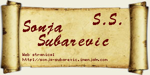 Sonja Šubarević vizit kartica